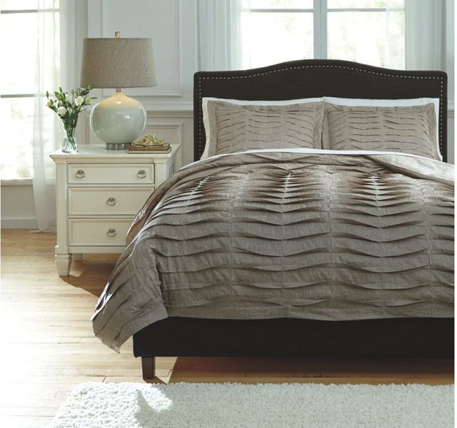 Signature Design by Ashley® Voltos 3-Piece Brown Queen Duvet Cover Set-0