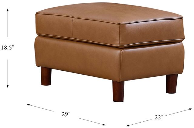 Hydeline® Bella Cognac Brown Ottoman-1