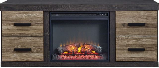 Signature Design by Ashley® Harlinton Warm Gray 63" TV Stand with Electric Fireplace-0