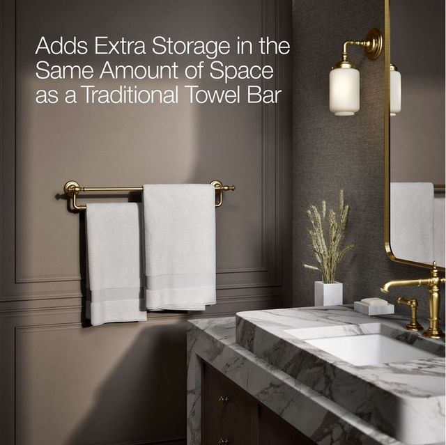 KOHLER® Artifacts® 24" Vibrant Brushed Nickel Double Towel Bar-3
