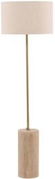 Dovetail Furniture Evelia Antique Brass/Natural Stone Floor Lamp-0