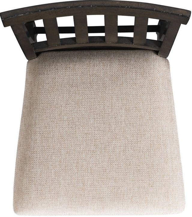 Elements International Stone Charcoal/Cream Slat Back Counter Dining Side Chair-3