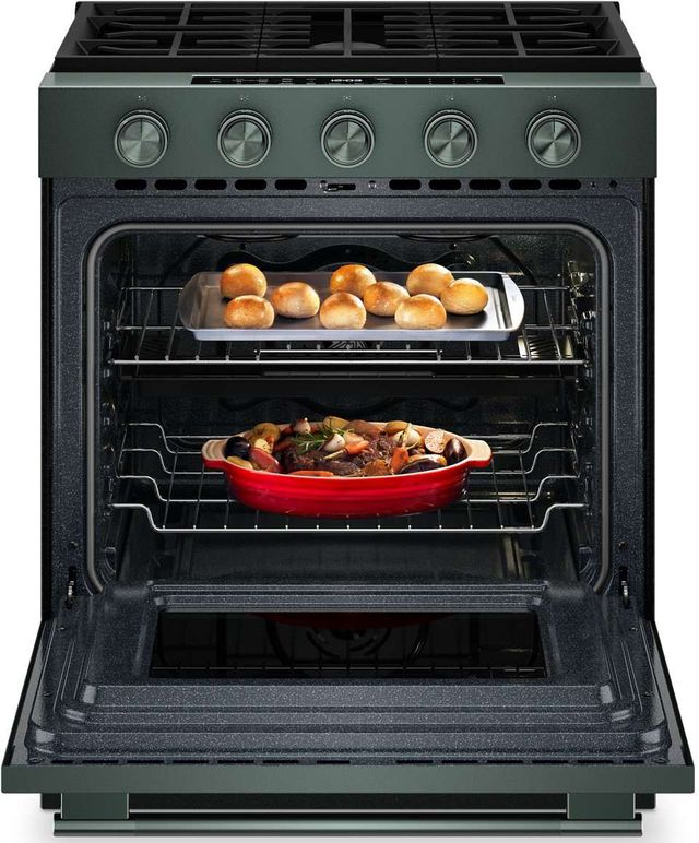 KitchenAid® 30" Juniper Smart Slide-in Gas Range with Convection Cooking Modes and 2-in-1 Burner-2