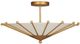Currey & Company Gold/White Epoch Semi-Flush Mount-3