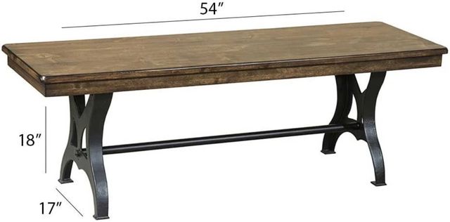 Intercon District Black/Cool Copper Dining Bench-1