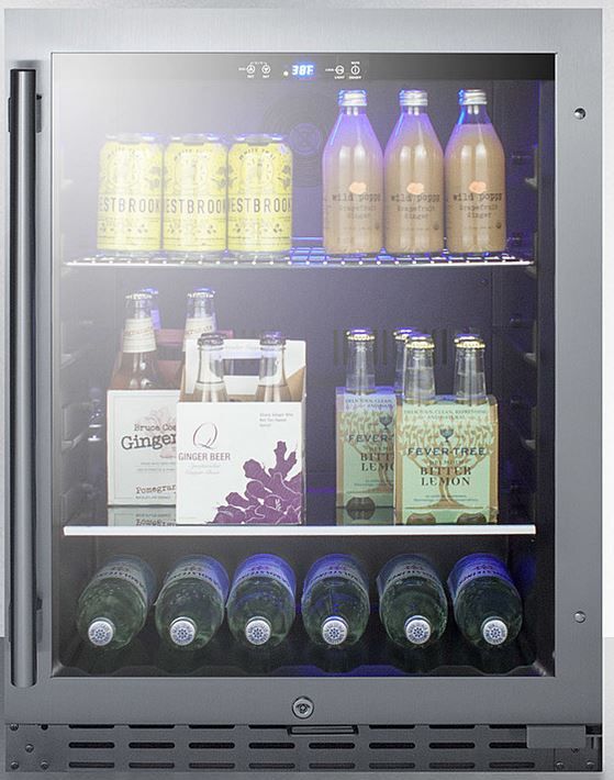 Summit® 24" 4.2 Cu. Ft. Stainless Steel Beverage Center-2