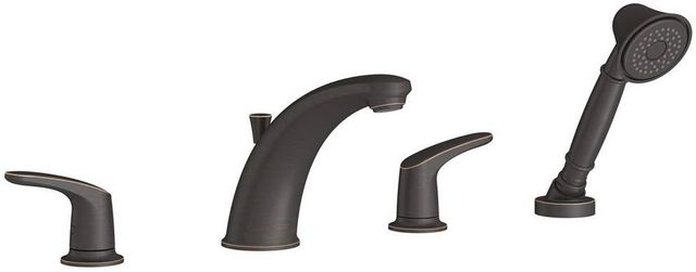 American Standard Colony® Pro Legacy Bronze Deck Mounted Roman Tub Faucet with Hand Shower-0