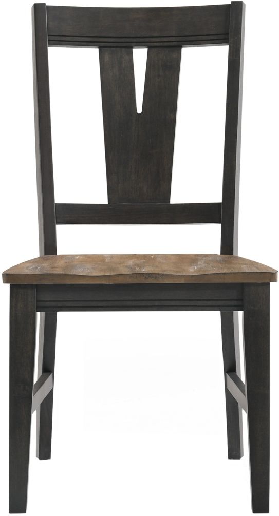 Intercon Harper Brushed Brown/Pecan Splat Back Side Chair-2