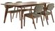 Coaster® Malone 5-Piece Dark Walnut/Gray Dining Set-0