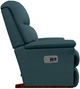 La-Z-Boy® Reed Arctic Blue Leather Power Rocking Recliner with Headrest-3