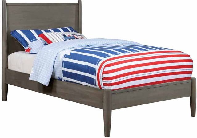 Furniture of America® Lennart 4-Piece Gray Twin Bedroom Set-1