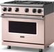 Viking® 7 Series 36" Blush Pro Style Natural Gas Range with Griddle-3