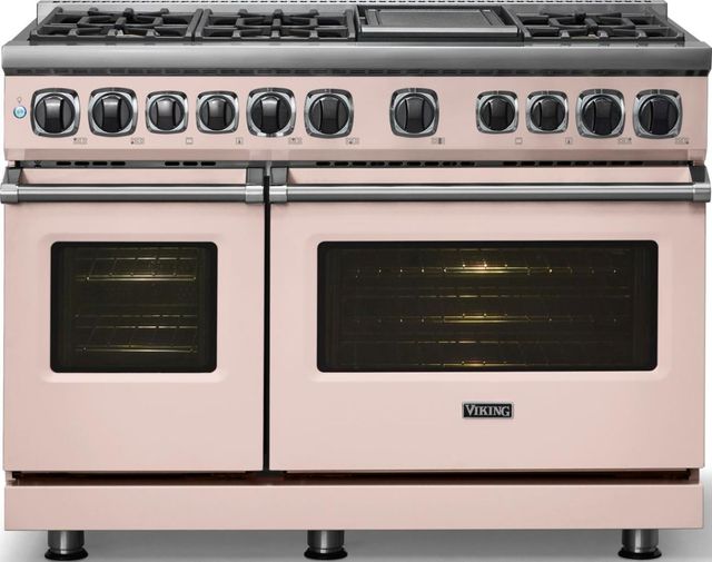 Viking® 7 Series 48" Blush Pro Style Dual Fuel Range-2