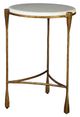 Furniture Classics LaBelle White Side Table with Antique Gold Base-0