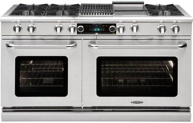 Capital Cooking™ Connoisseurian 60" Stainless Steel Pro Style Dual Fuel Range-0
