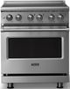 Viking® 5 Series 30" Stainless Steel Pro Style Electric Range with Polished Chrome Trim-0
