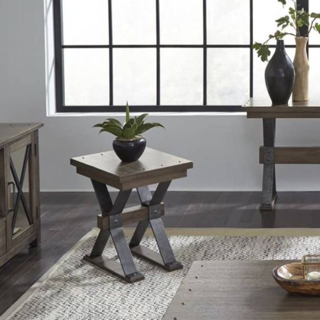 Liberty Furniture Sonoma Road Weather Beaten Bark Chairside Table-1