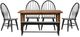 Liberty Furniture Hearthstone Ridge 6-Piece Black/Tobacco Dining Table Set-0
