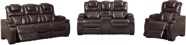 Signature Design by Ashley® Warnerton 3-Piece Chocolate Living Room Reclining Seating Set -0