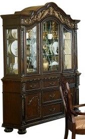 Mazin Furniture Catalonia Dark Cherry Buffet And Hutch-2
