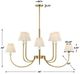 Uttermost® Poppins Warm Brass 8-Light Chandelier-2