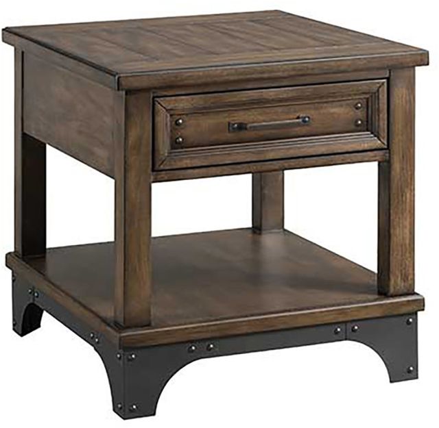 Intercon Whiskey River Gunpowder Gray End Table-0