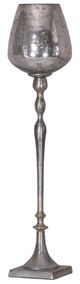 A & B Home Keavy Silver Candle Holder-0