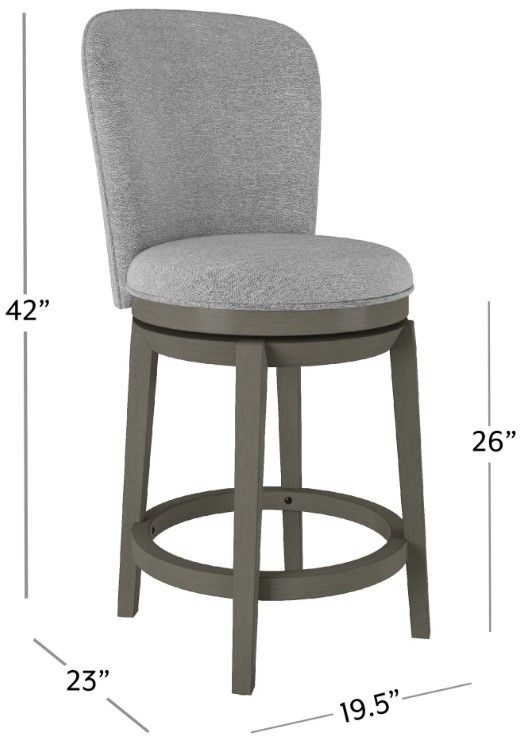 HH2 Home Victoria Gray Counter Stool-2