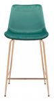 Zuo® Tony Green and Gold Counter Chair-1