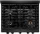 ZLINE 30" Black Stainless Steel Pro Style Gas Range-4