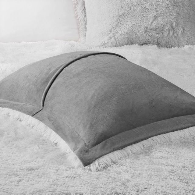 Olliix by CosmoLiving Cleo Grey Twin/Twin XL Ombre Shaggy Fur Comforter Set-2