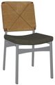 Chaise d'appoint avec dossier en corde danoise tissée d'Amisco Abby-3