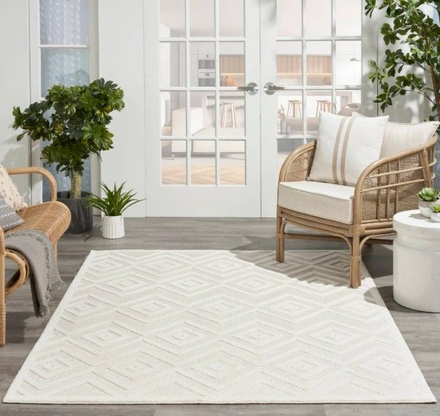 Nourison Home™ Versatile Ivory White 5'x7' Area Rug-1