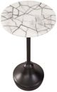 Bassett Mirror Talley White Accent Table with Matte Black Base-1