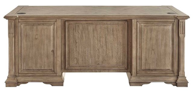 Martin Furniture Bristol Light Brown Double Pedestal Desk-1