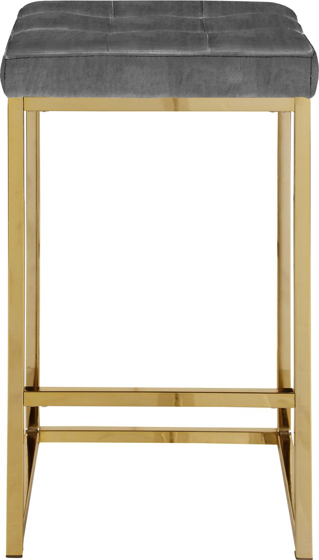 Meridian Furniture Nicola Gray Velvet Counter Stool-1