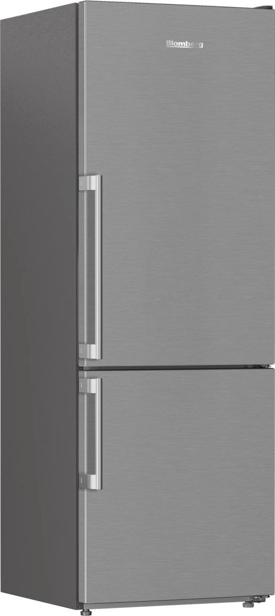 Blomberg® 24 in. 11.2 Cu. Ft. Fingerprint-Free Stainless Steel Counter Depth Bottom Freezer Refrigerator-1