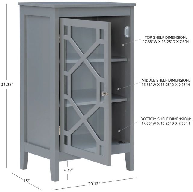 Linon Fetti Gray Small Cabinet-2