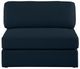 Meridian Furniture Beckham Navy Linen Polyester Modular Armless Chair-1
