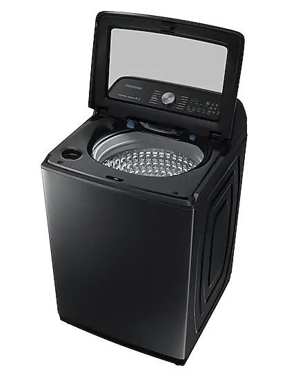 Samsung 5.0 Fingerprint Resistant Black Stainless Steel Top Load Washer-2