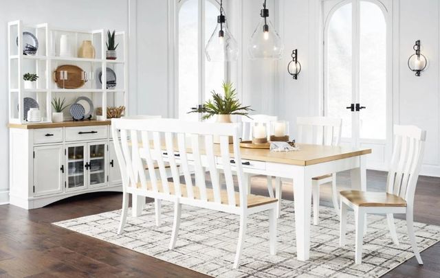 Signature Design by Ashley® Ashbryn Natural/White Dining Side Chair-6