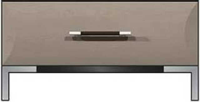 Country View Woodworking Customizable American Modern 28" 2-Drawer Metal Legs Nightstand-1