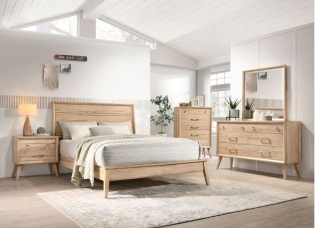 Homelegance® Marrin Natural Oak Eastern King Panel Bed-1