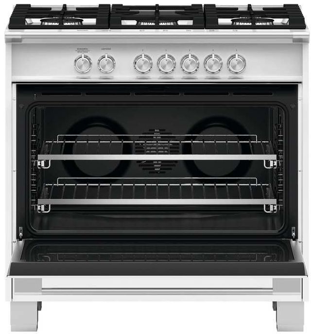Fisher & Paykel 36" White Pro Style Natural Gas Range-2