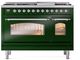 Ilve® Nostalgie II Series 48" Emerald Green Pro Style Dual Fuel Range-1