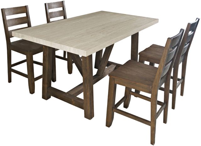 Jofran Inc. Sierrafina Almond/Cortado 72" Counter Table-2