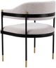 Zuo® Modern Zadar Black/Gold/Misty Gray Dining Arm Chair -3