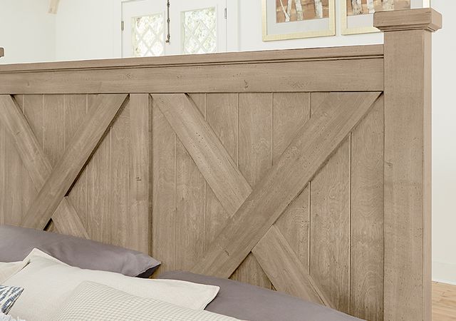 Vaughan Bassett Artisan & Post Collection Cool Rustic Clear Maple X Queen Poster Bed-2