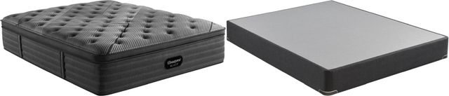 Beautyrest Black® L-Class Innerspring Pillow Top Medium Queen Mattress and Standard Foundation-1
