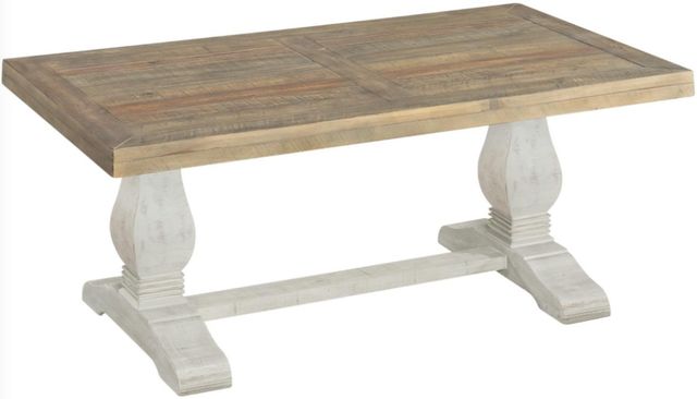 Martin Svensson Napa Natural Coffee Table with White Stain Base-0